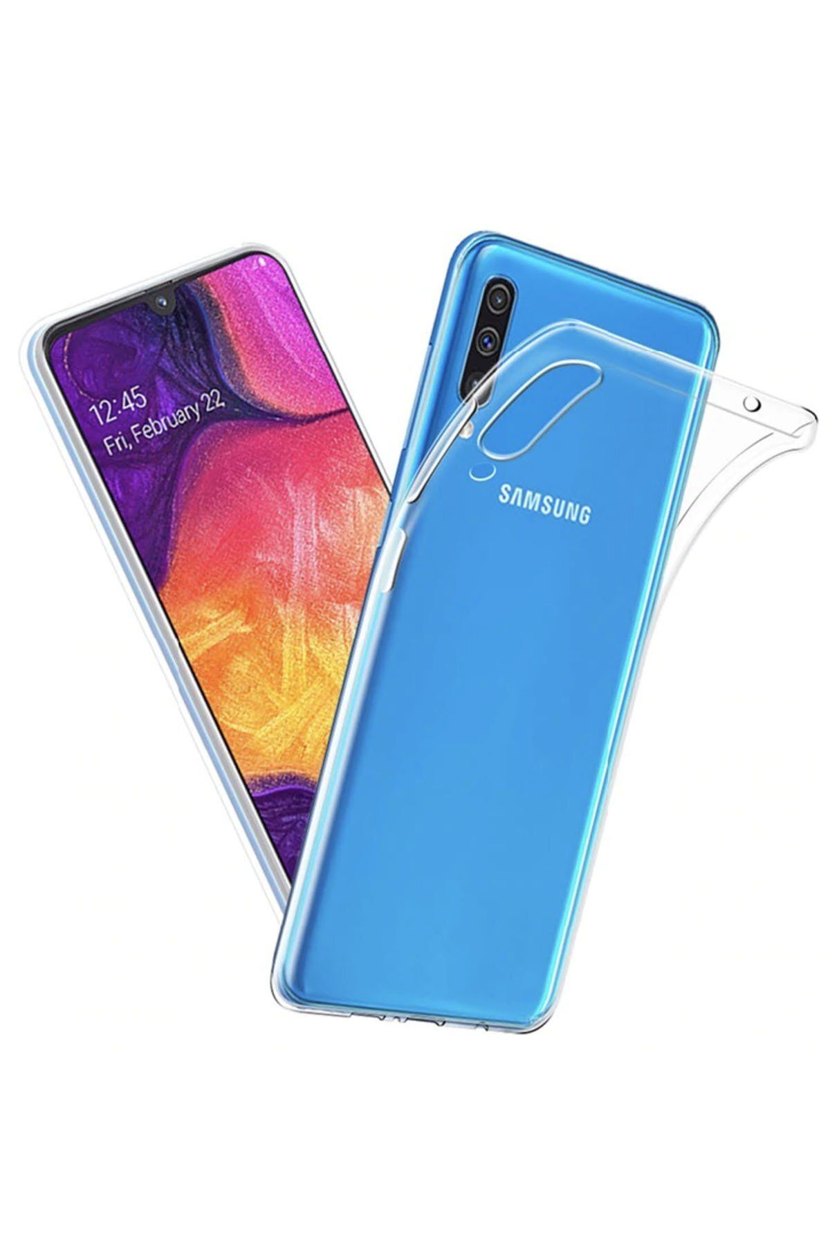 cepmoda SAMSUNG GALAXY A30S - Clear ince Şeffaf Kapak Saydam Silikon Telefon Kılıfı - ŞEFFAF