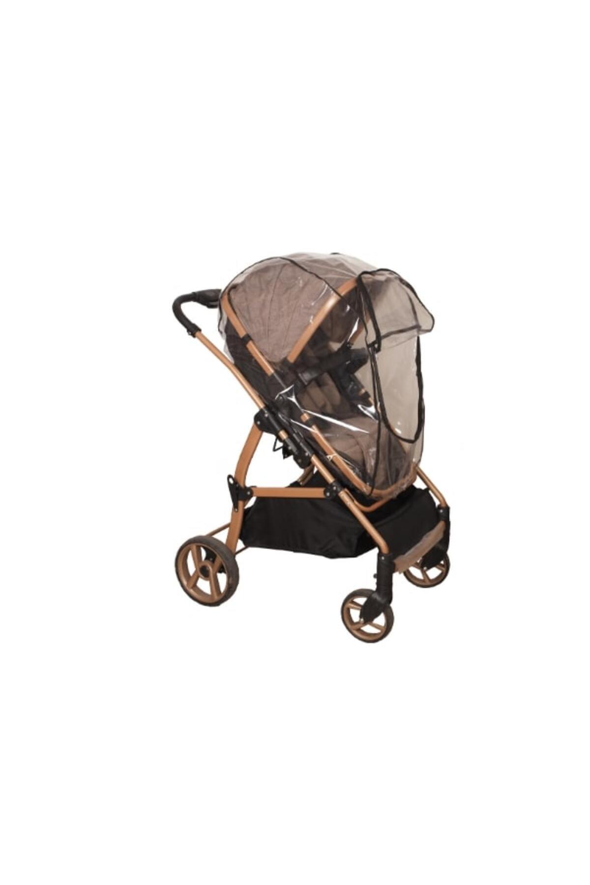 İNKOHA Bebek Arabası Yağmurluğu-Tüm Travel Ve Baston Arabalara Uygun-Fermuarlı Pencere Ve Lastikli Model fotoğrafı 3 (önizleme)