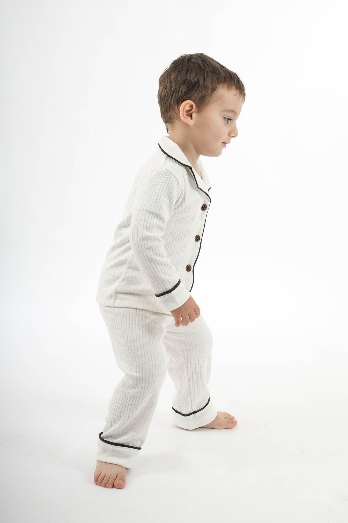 HMZ GOLD-Luna Children's Pajama Set - White 4