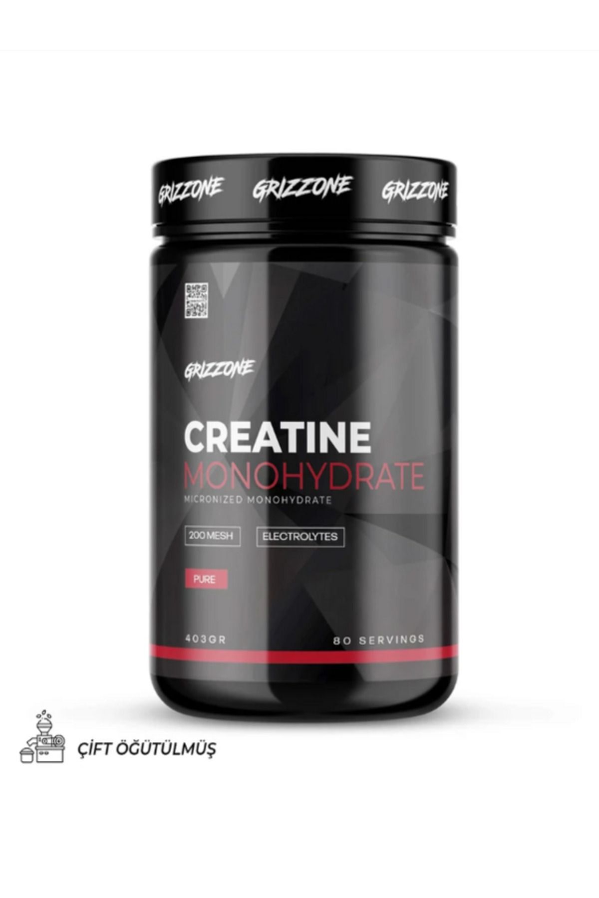 GRIZZONE Creatine 403 gr 80 Servis ( Aromasız )