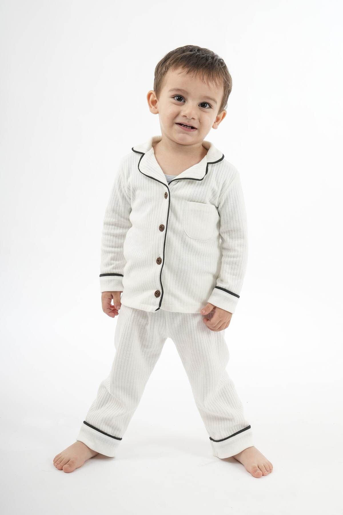 HMZ GOLD-Luna Children's Pajama Set - White 1