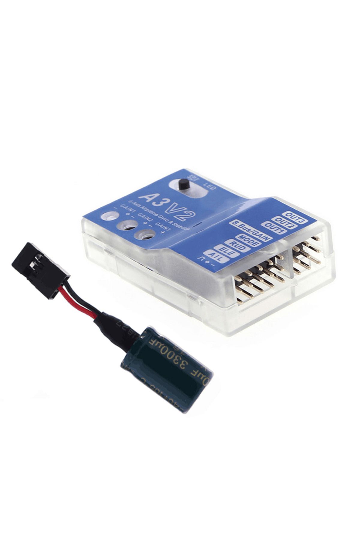 U-Angel-1988-3 Axis Gyro A3 V2 Aeroplane Flight Controller Stabilizer for RC Airplane Fixed-wing Copter 8