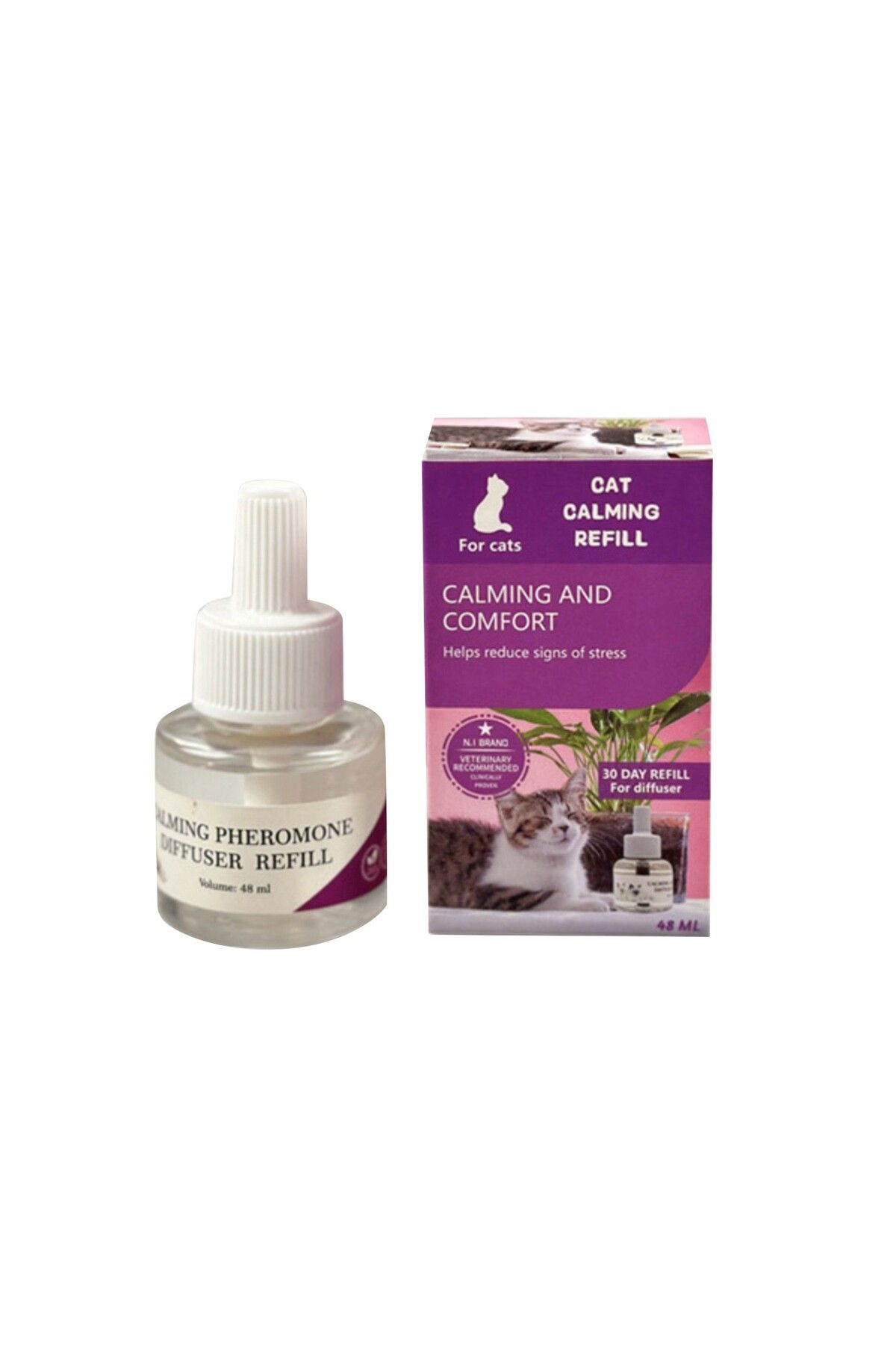 Choice-48ML Pheromone Diffuser For Cats Cat Pheromone Plug-In Relaxants Start Kit Refill Calming Spray F... 8