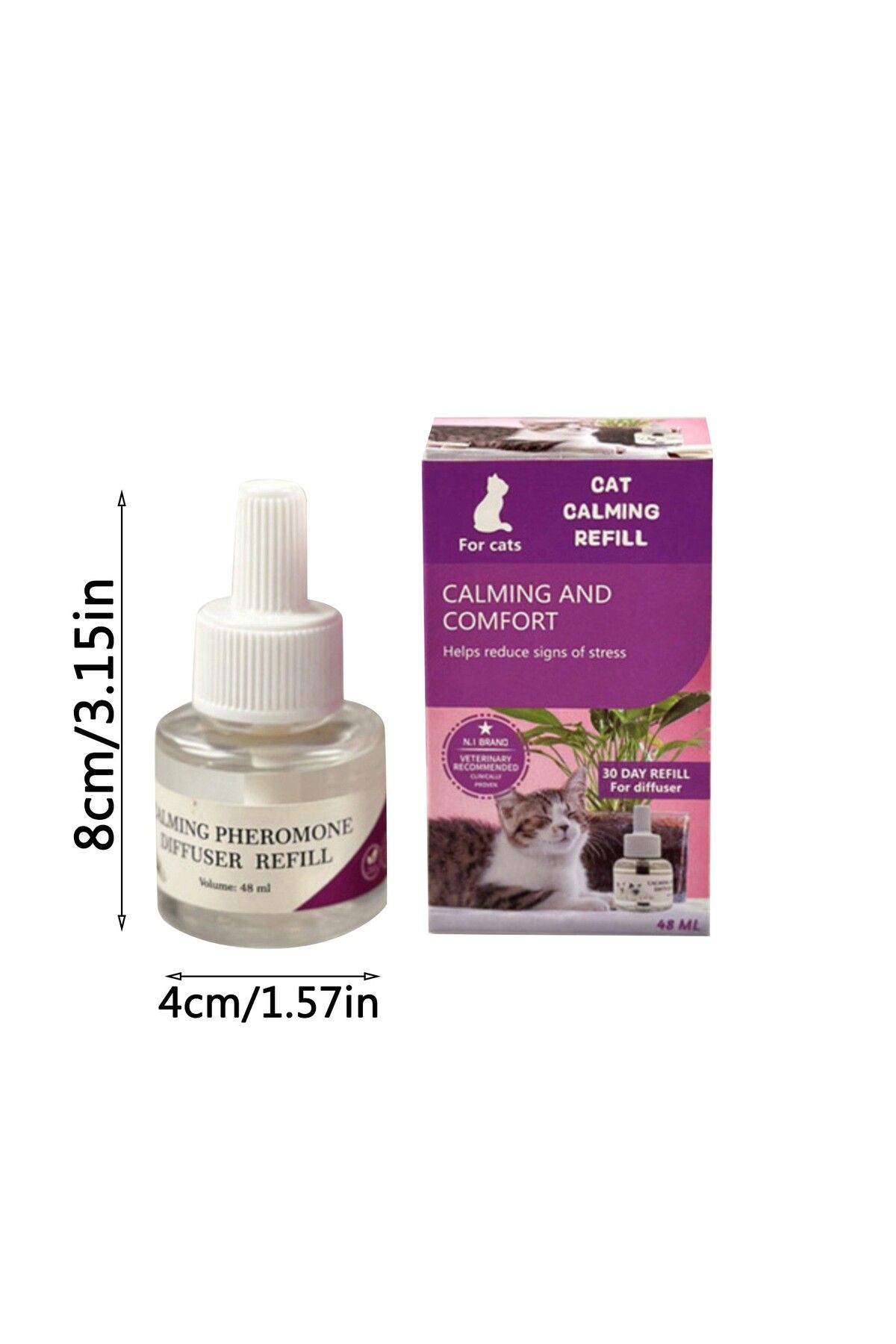 Choice-48ML Pheromone Diffuser For Cats Cat Pheromone Plug-In Relaxants Start Kit Refill Calming Spray F... 1