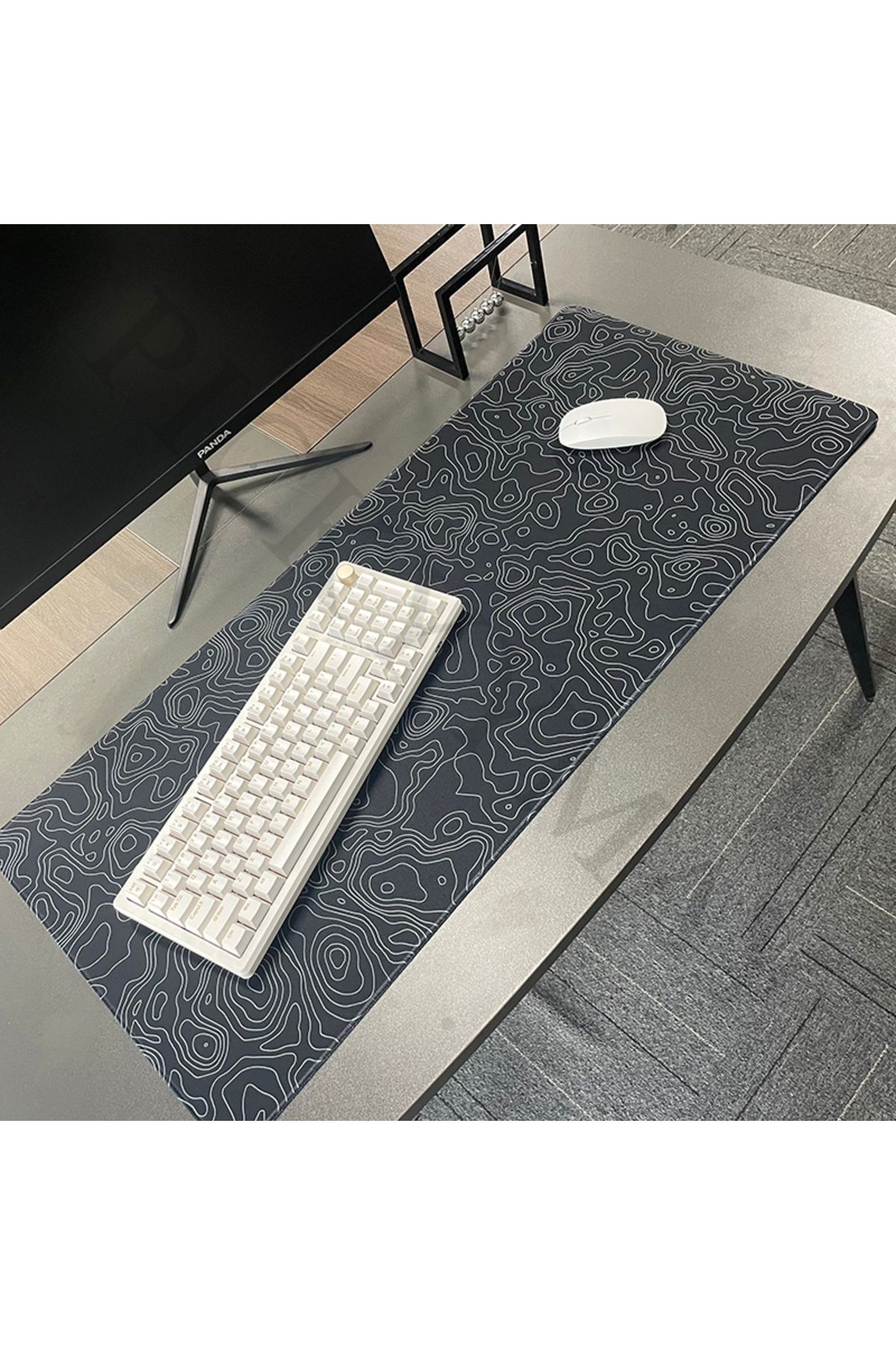 Choice-Design White And Black Mousepad Gaming Mouse Pad Gamer Mouse Mat Keyboard Mats Desk Pad Table Rug... 3