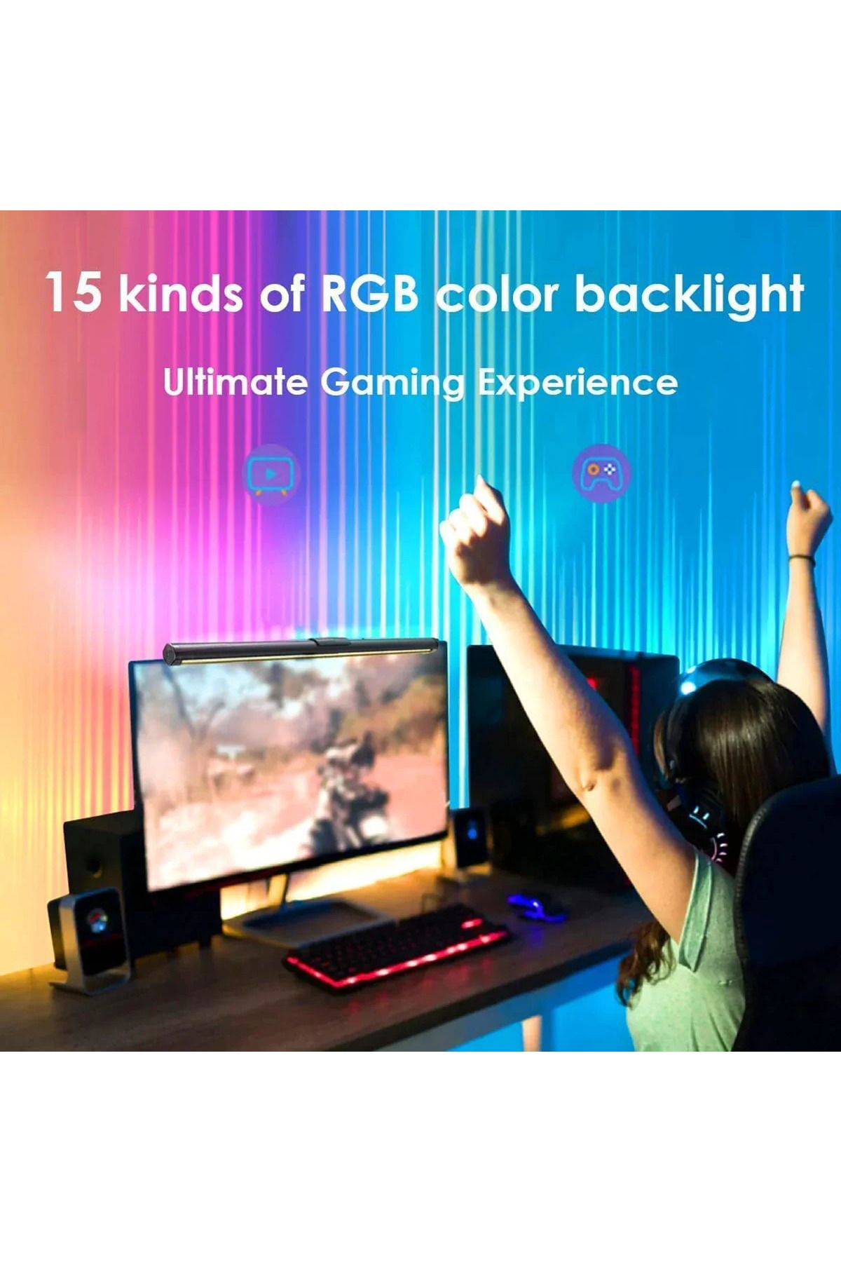 Choice-Eye-Care Desk Lamp RGB LED Computer Monitor Screen Light Bar Stepless Dimming Reading USB Powered... 5