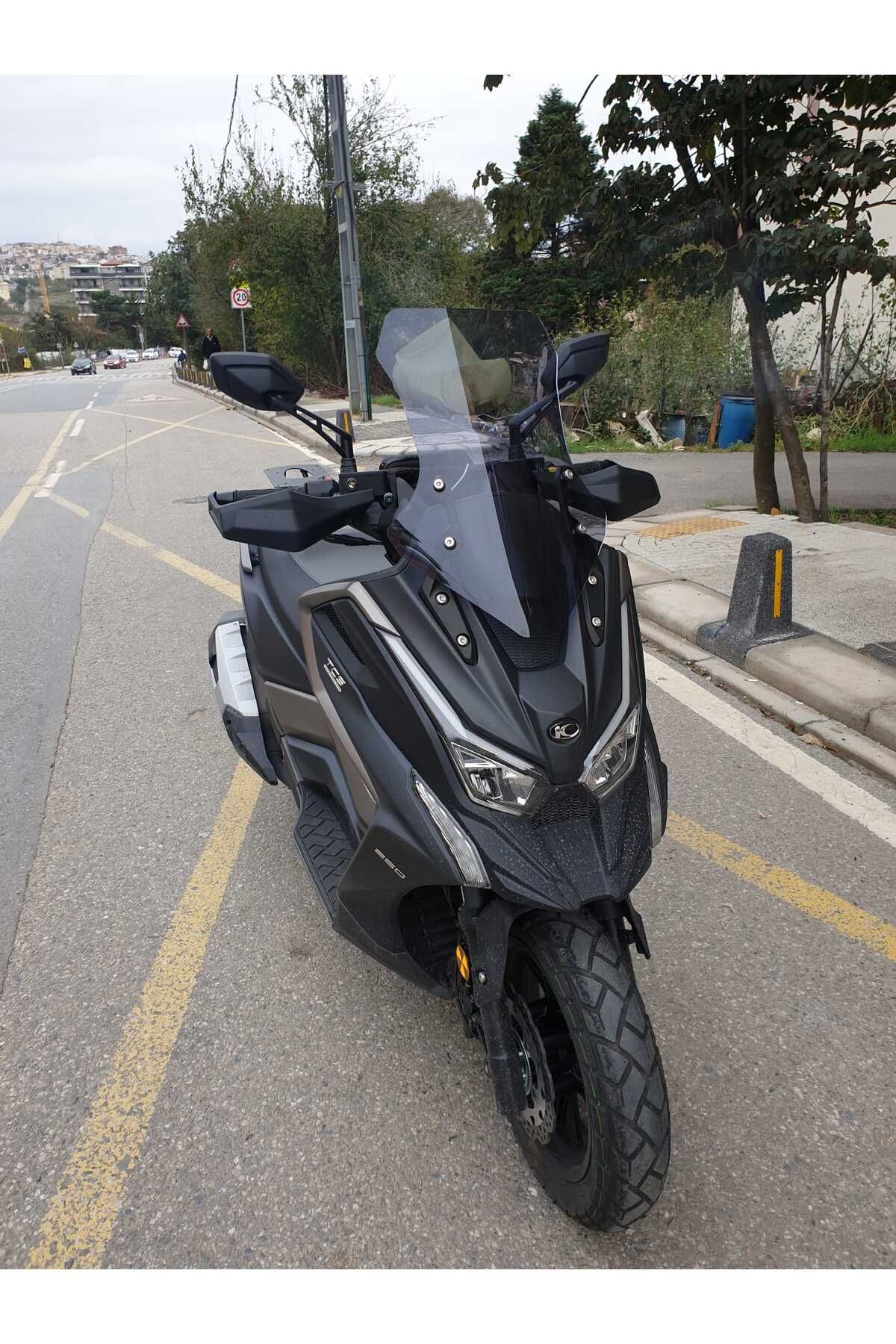 Kymco DTX 250 Siperlik Ön Cam 2025 Model 55cm Füme Renkli 4mm