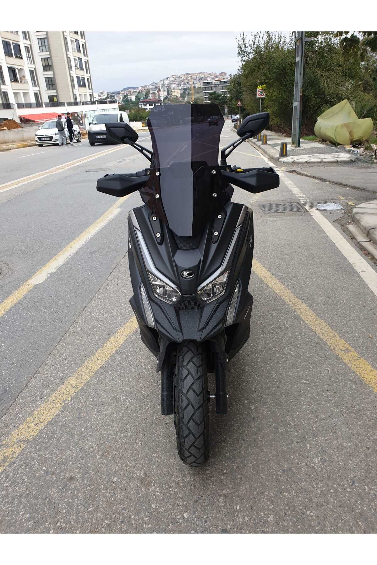 Kymco DTX 250 Siperlik Ön Cam 2025 Model 55cm Siyah Renkli 4mm