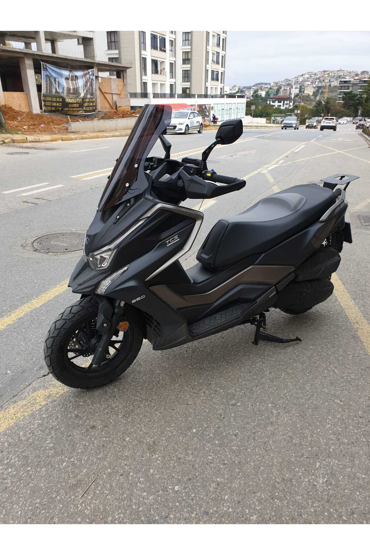Kymco DTX 250 Siperlik Ön Cam 2025 Model 55cm Siyah Renkli 4mm