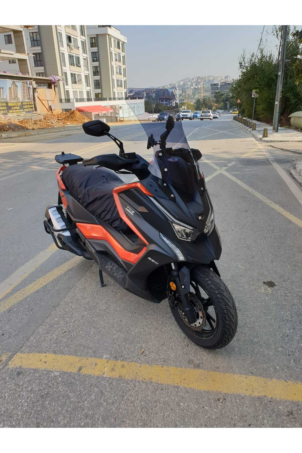 Kymco DTX 250 Siperlik Ön Cam 2025 Model 68cm Füme Renkli 4mm