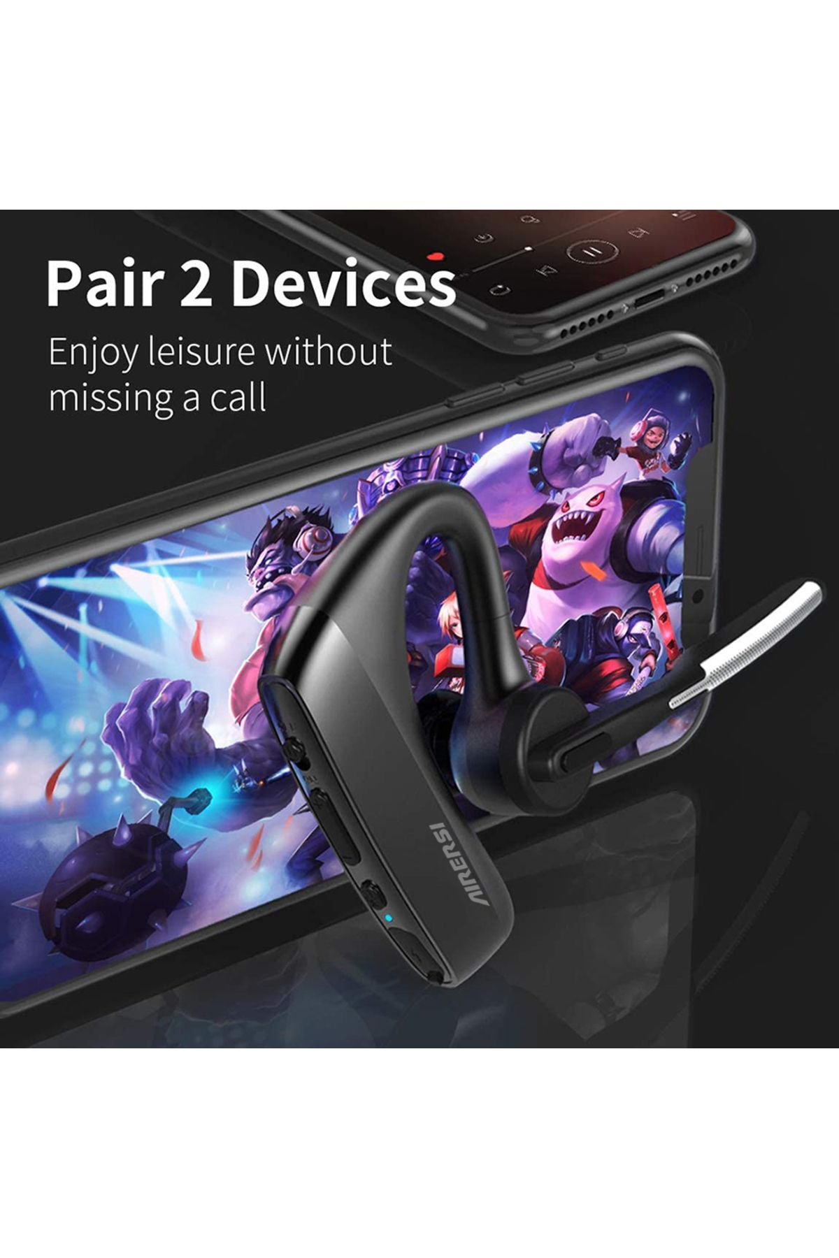 Choice-2023 Newest K18 Bluetooth Headset Handsfree Headphones CVC8.0 Dual Mic Noise Cancelling Wireless ... 6