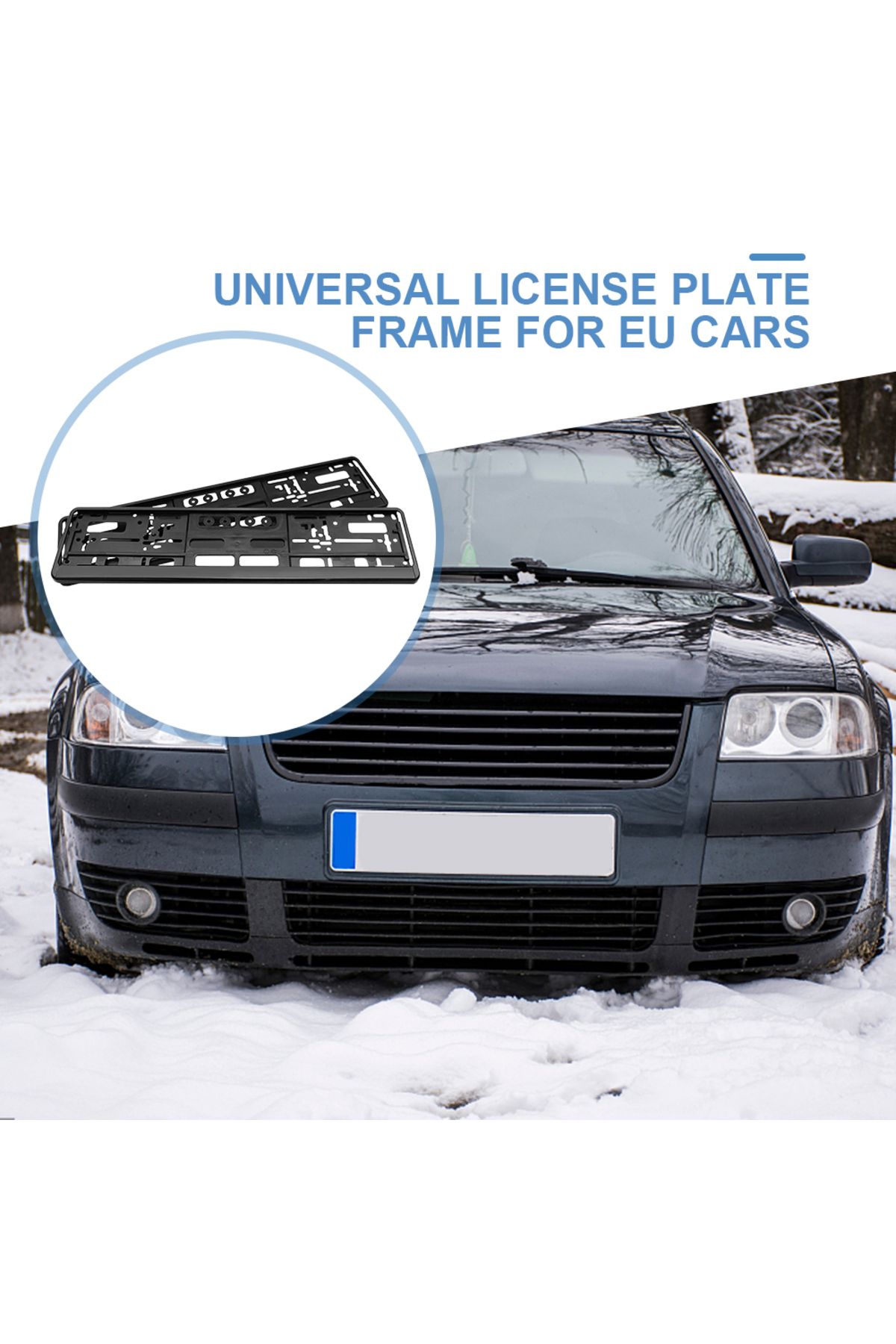 Choice-2Pcs Number Plate Holder Black License Plate Holder Mount EU Standard License Plate Frame Cover A... 5