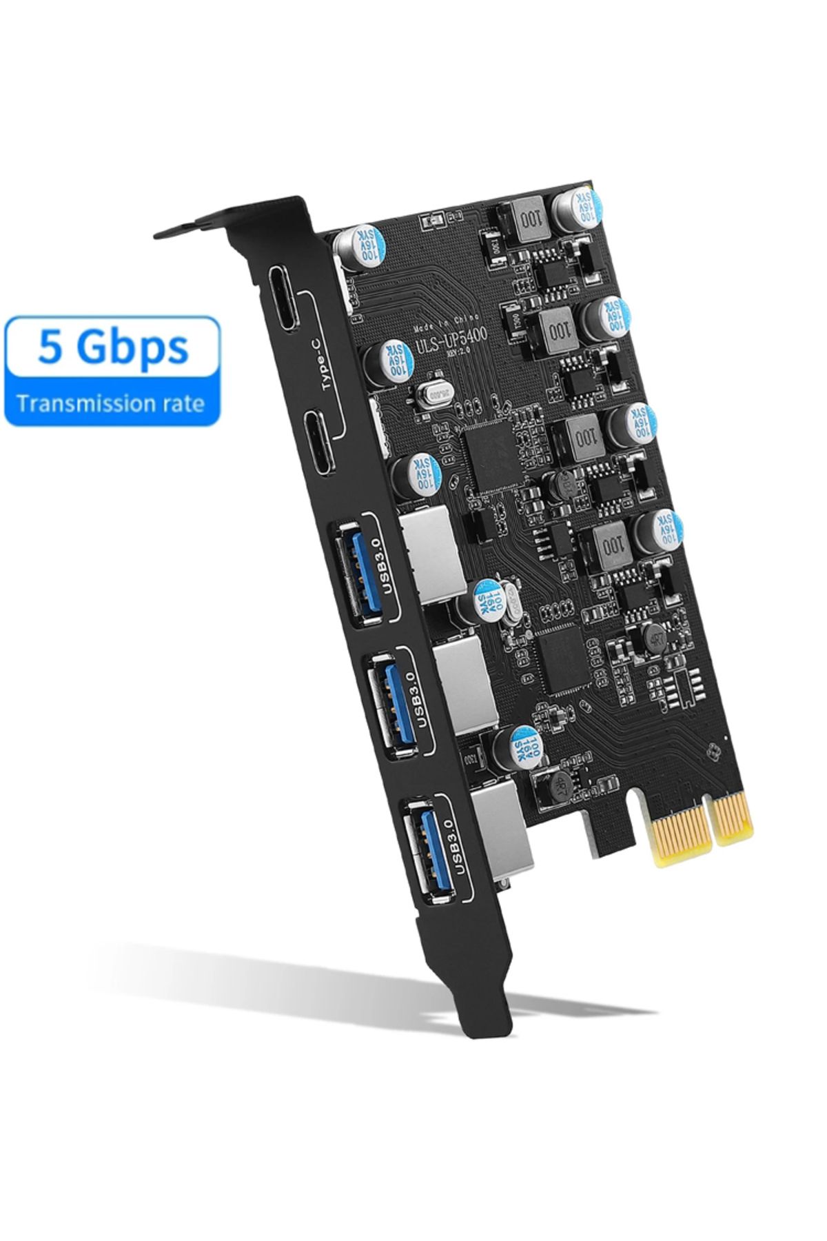 IRhasta-5Gbps USB 3.2 Gen1 USBC PCIE Card Hub USB 3.0 PCI Express Board PCI-E USB3.0 Adapter Multiplier U... 7