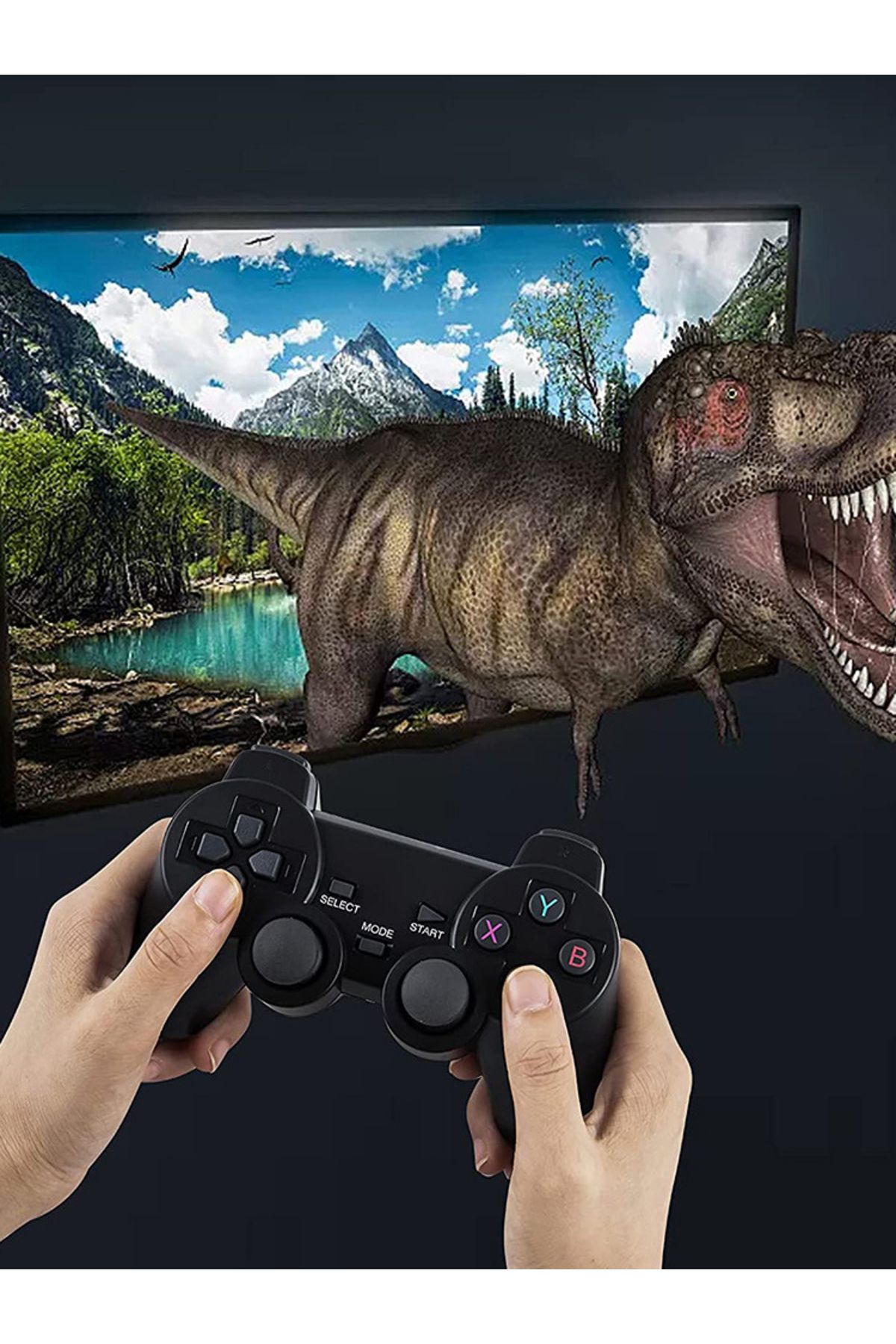 ALLOYSEED-64GB 2.4G Game Controller with Receiver Wireless Gamepad 3D Rocker Home TV Mini Game Console Cont... 8