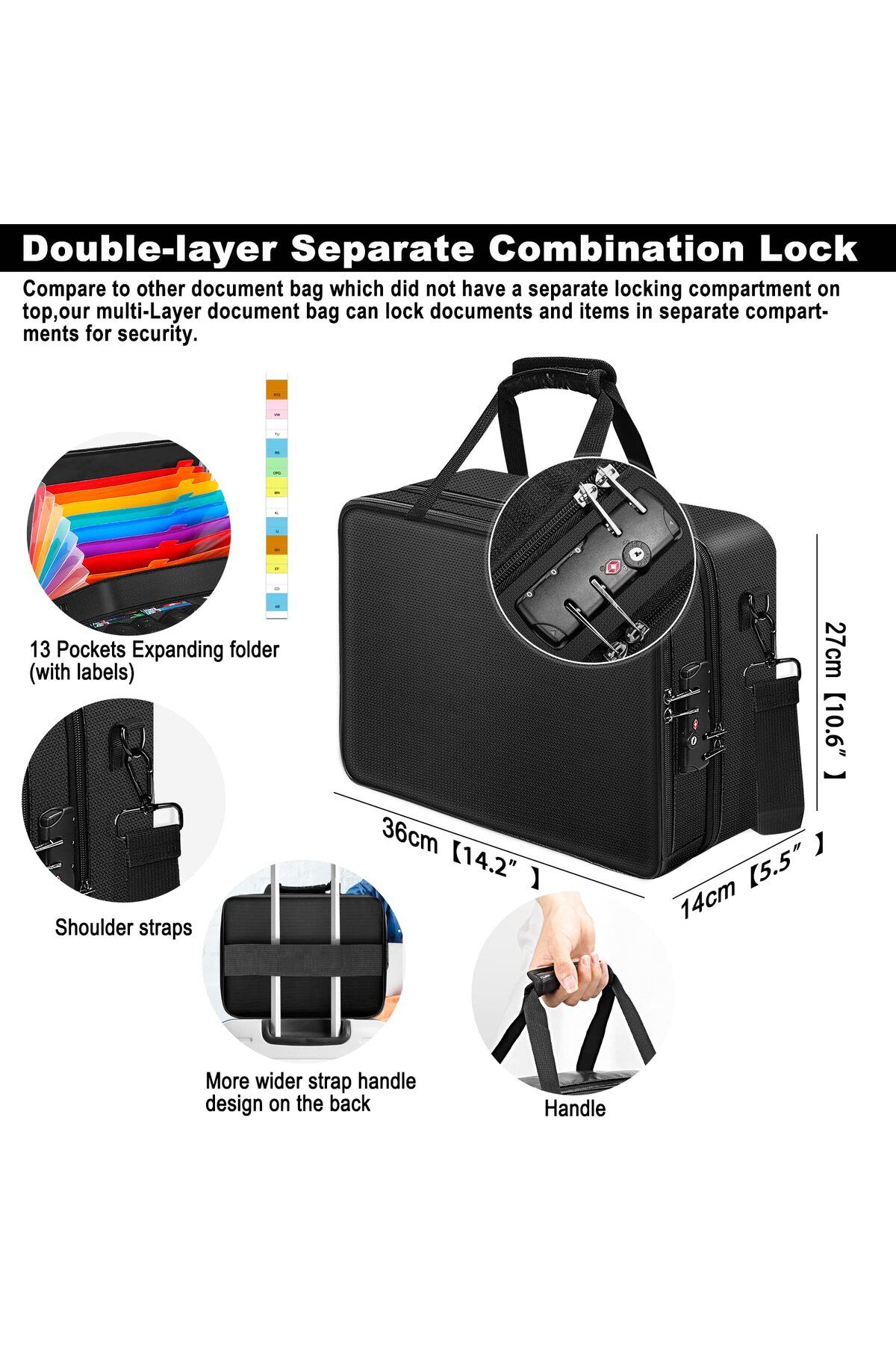 Choice-Fireproof Waterproof MultiLayered Portable File Storage Expandable Zipper File Folder File Securi... 4