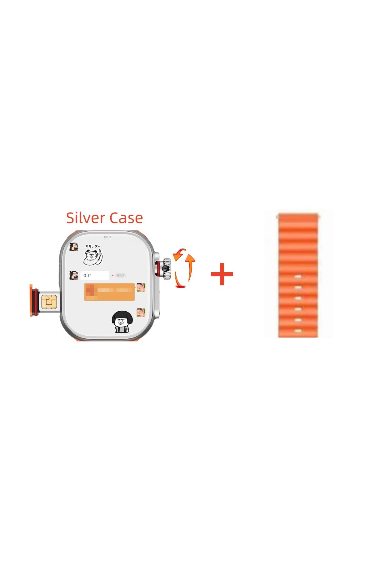 Choice-Android 9.0 Smartwatch 4G S9 Ultra With 800W Camera 448*528 Amoled GPS WIFI Google Play Store Hea... 4