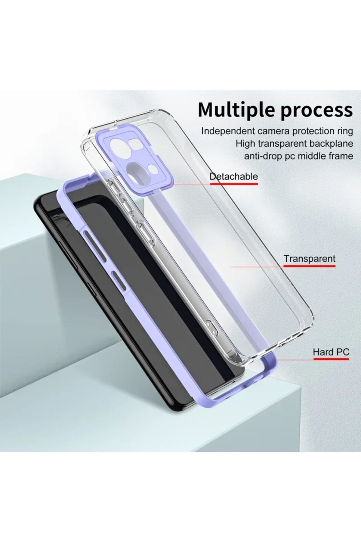 Choice-جراب شفاف عالي الدقة مقاوم للصدمات 360 درجة لهاتف OPPO Reno 11 10 8 7 Pro 5G A98 A78 A77 A38 A57 A17 A96 A... 4