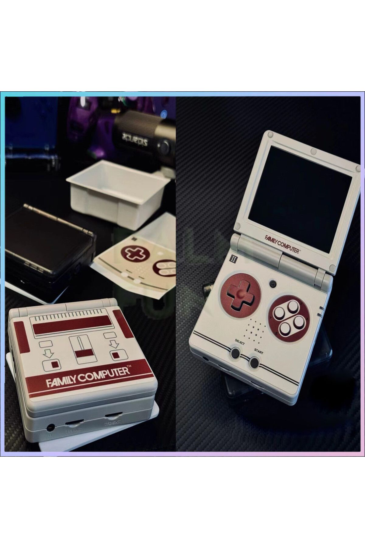 HATOSTEPED-Retro Cartoon Game Console Graffiti Sticker for RG35XXSP 3.5'' Handheld Game Console Front Back B... 5