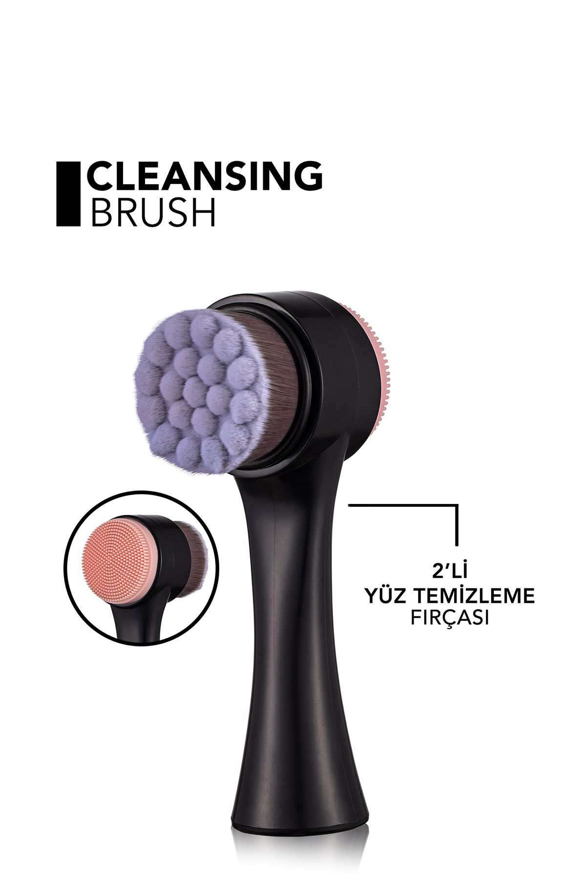 Flormar-Ergonomic Handle Double Facial Cleansing Brush - Face Cleansing Brush - 024 -8690604597895 4