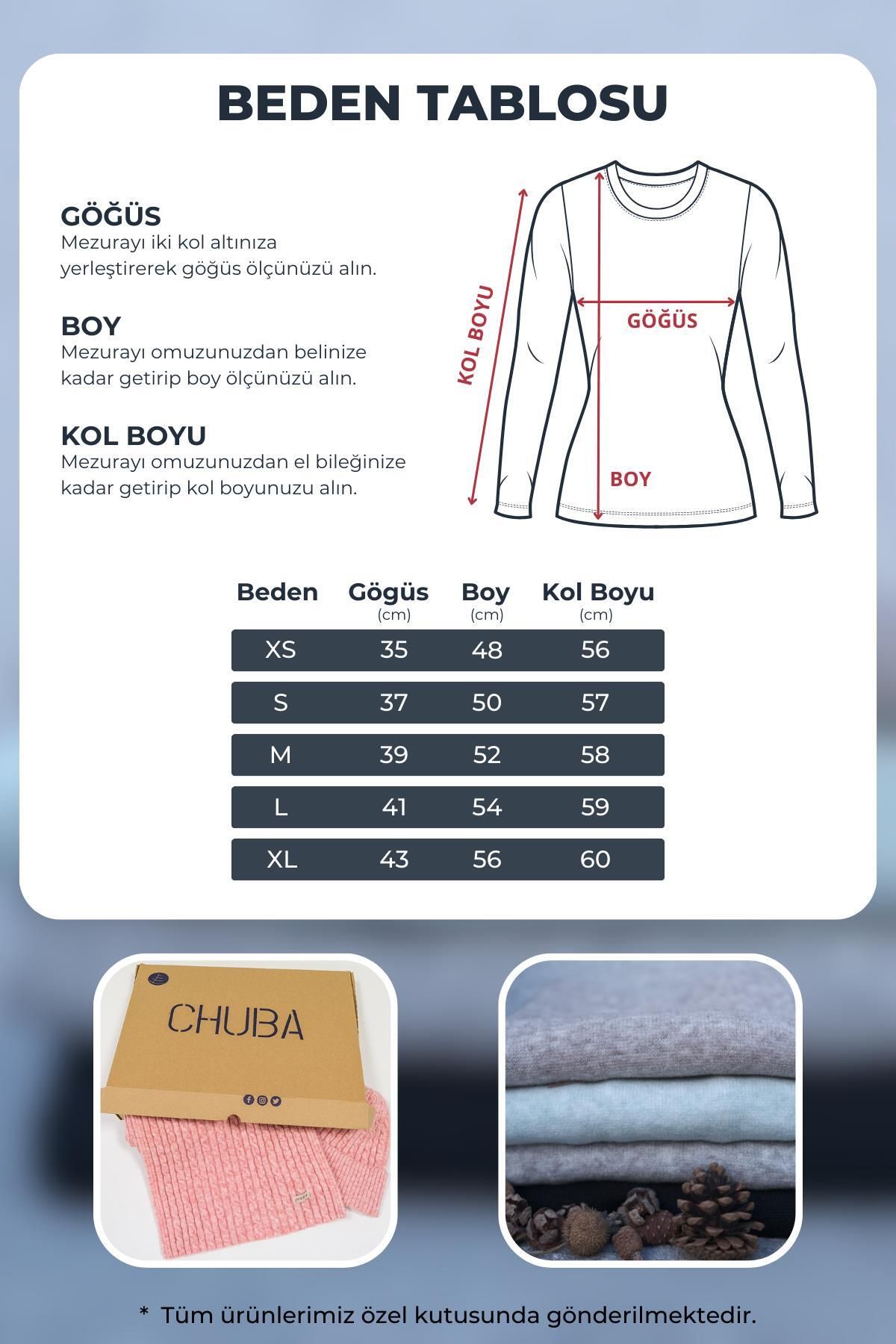 CHUBA-Women's Crew Neck Contrast Line Detailed Regular Fit Knitwear Sweater Tan-White 24W106 6