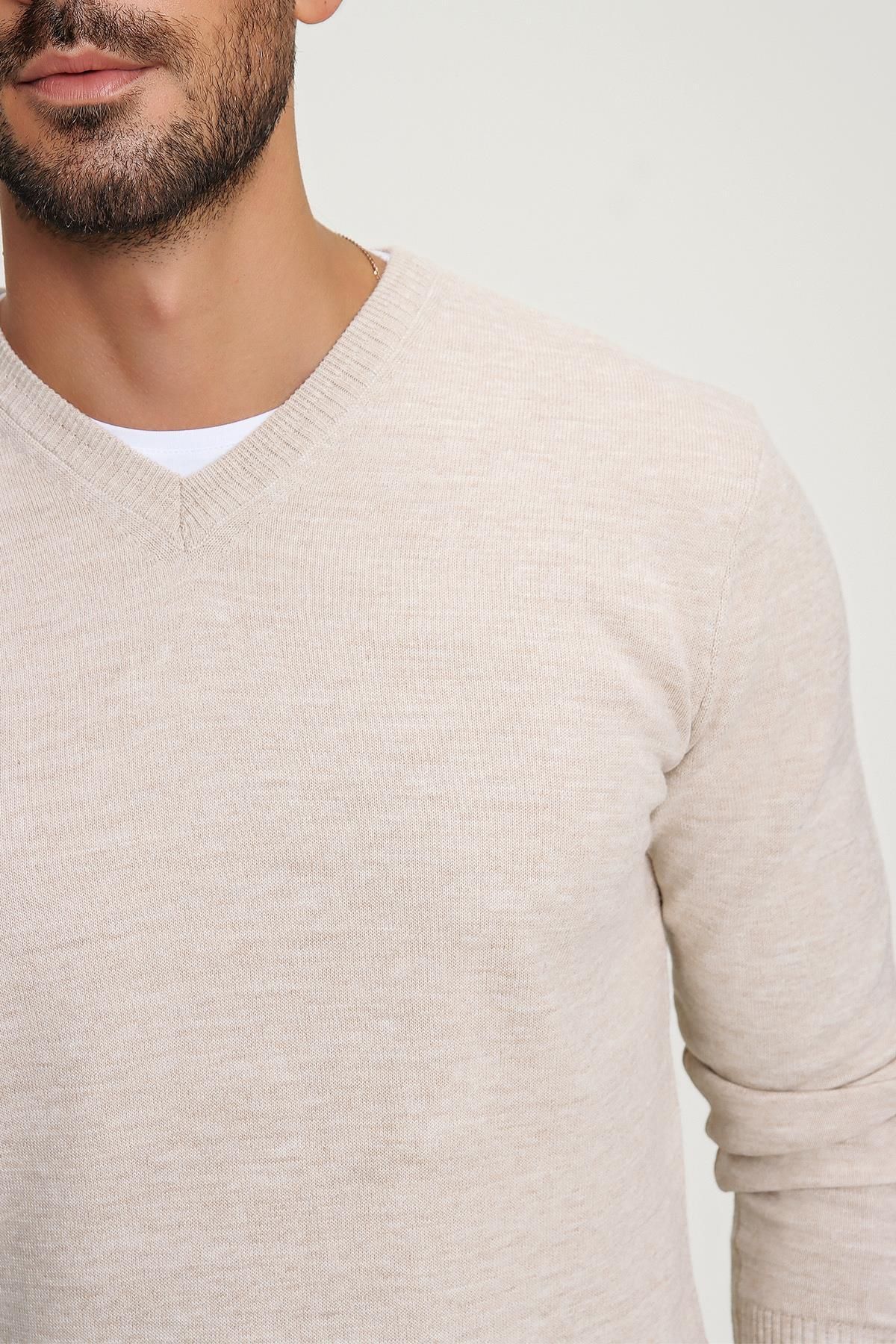 CHUBA-Men's Stone V-Neck Knitwear Sweater 20w151 4