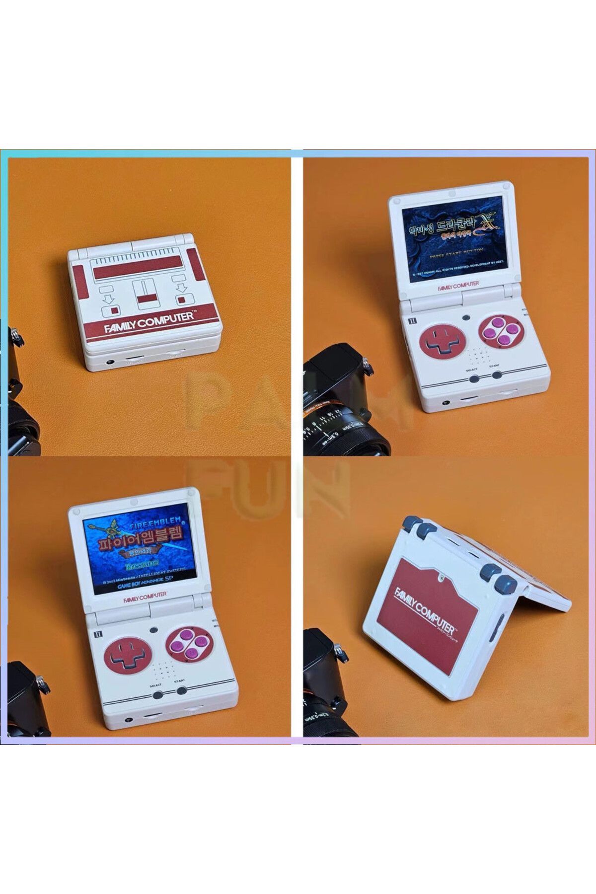 HATOSTEPED-Retro Cartoon Game Console Graffiti Sticker for RG35XXSP 3.5'' Handheld Game Console Front Back B... 4