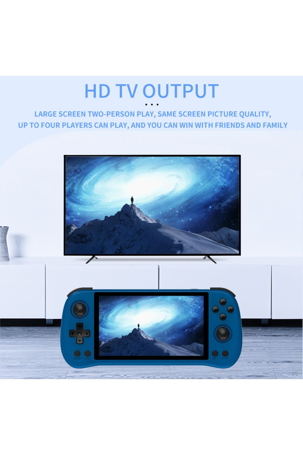 POWKIDDY-X55 5.5 INCH 1280*720 IPS Screen RK3566 Handheld Game Console Open-Source Retro Console ... 5