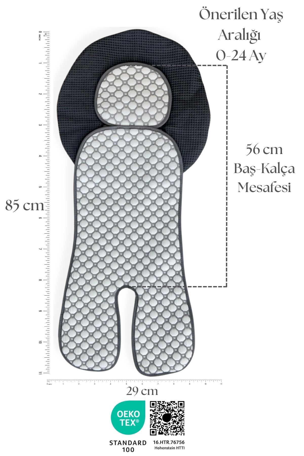 Little Dedi Iceberg Stroller Liner - 4D Iceberg Fabric, Quick- Dry, Universal Fit, Oeko-Tex Certified, Refreshing Comfort For Strollers And Car Seats (Beige, 5x29 - View #6