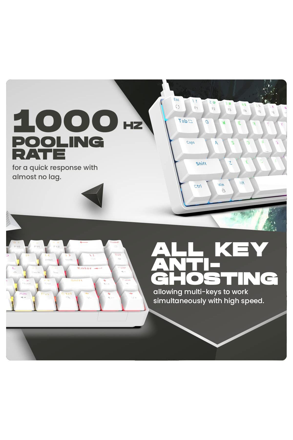 Cosmic Byte-Cosmic Byte CB-GK-36 Artemis 68Key RGB Mechanical Keyboard, Outemu Blue Switches (White) 5