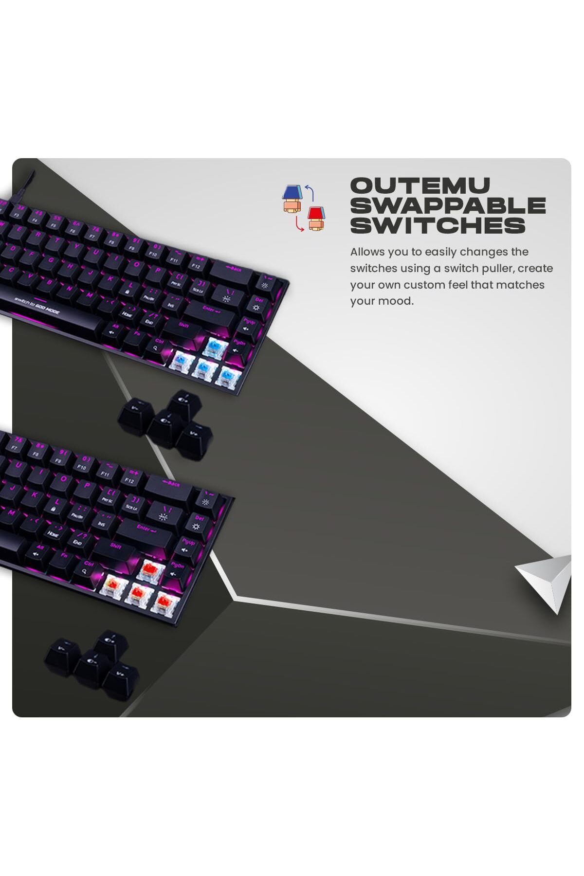 Cosmic Byte-Cosmic Byte CB-GK-23 Artemis 68Key RGB Mechanical Keyboard, Outemu Blue Switches (Black) 2