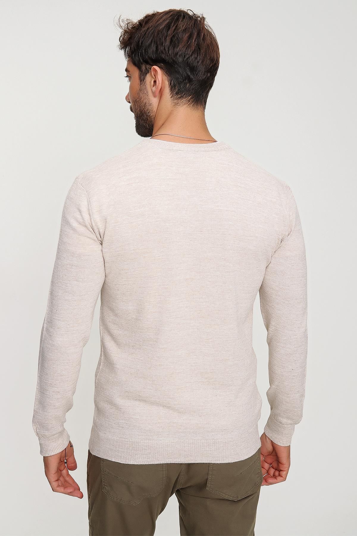 CHUBA-Men's Stone V-Neck Knitwear Sweater 20w151 5