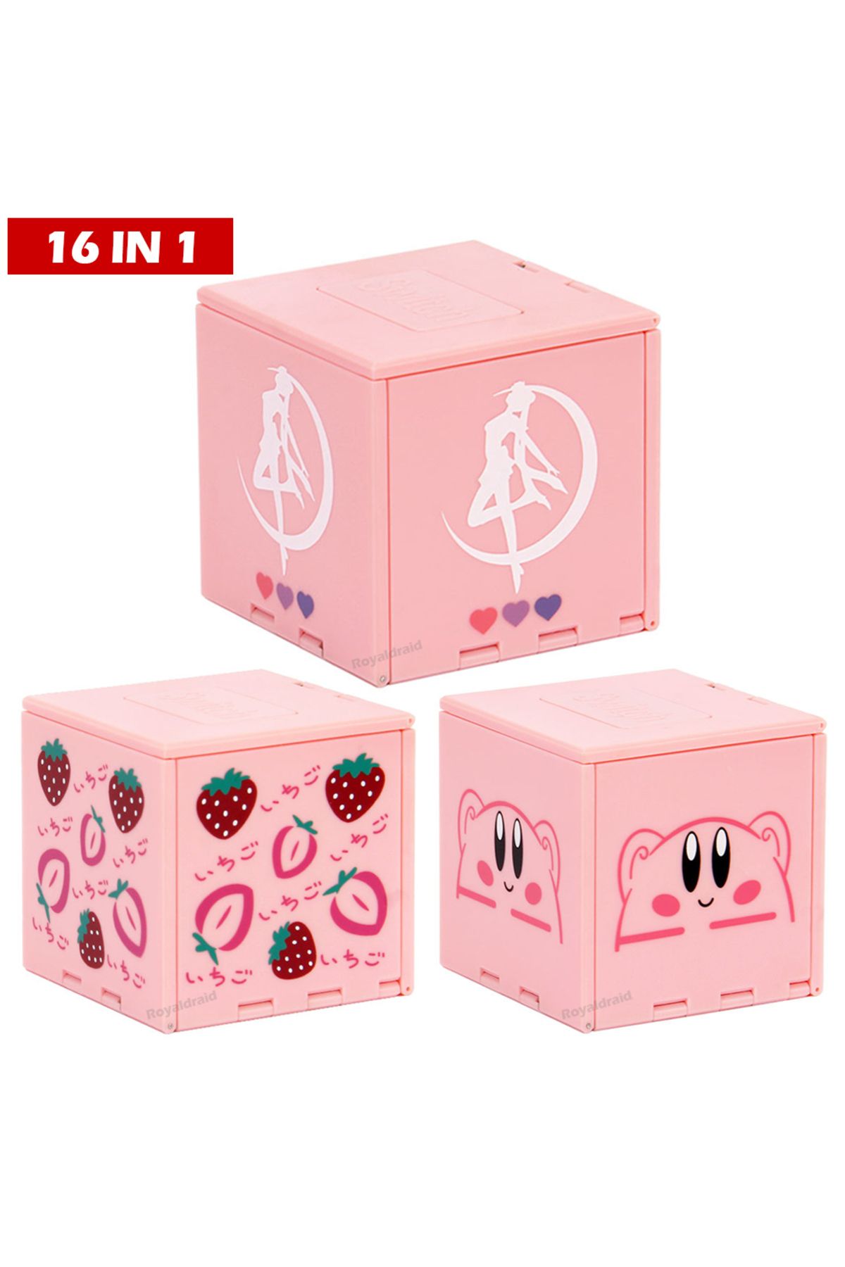 Choice-Pink Portable 16IN1 Game Card Case Holder for Nintendo Switch Hard Shell Travel Container Storage... 2