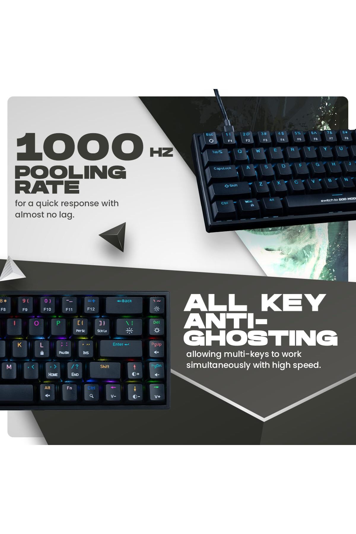 Cosmic Byte-Cosmic Byte CB-GK-23 Artemis 68Key RGB Mechanical Keyboard, Outemu Blue Switches (Black) 5