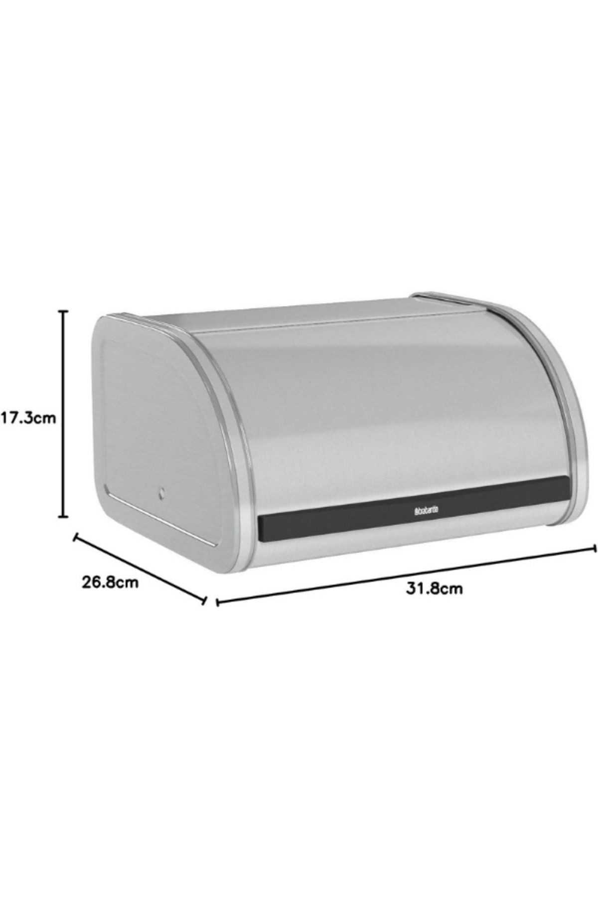 Brabantia-علبة خبز دائرية من الفولاذ مقاس 31.5x27x17.5 سم 5