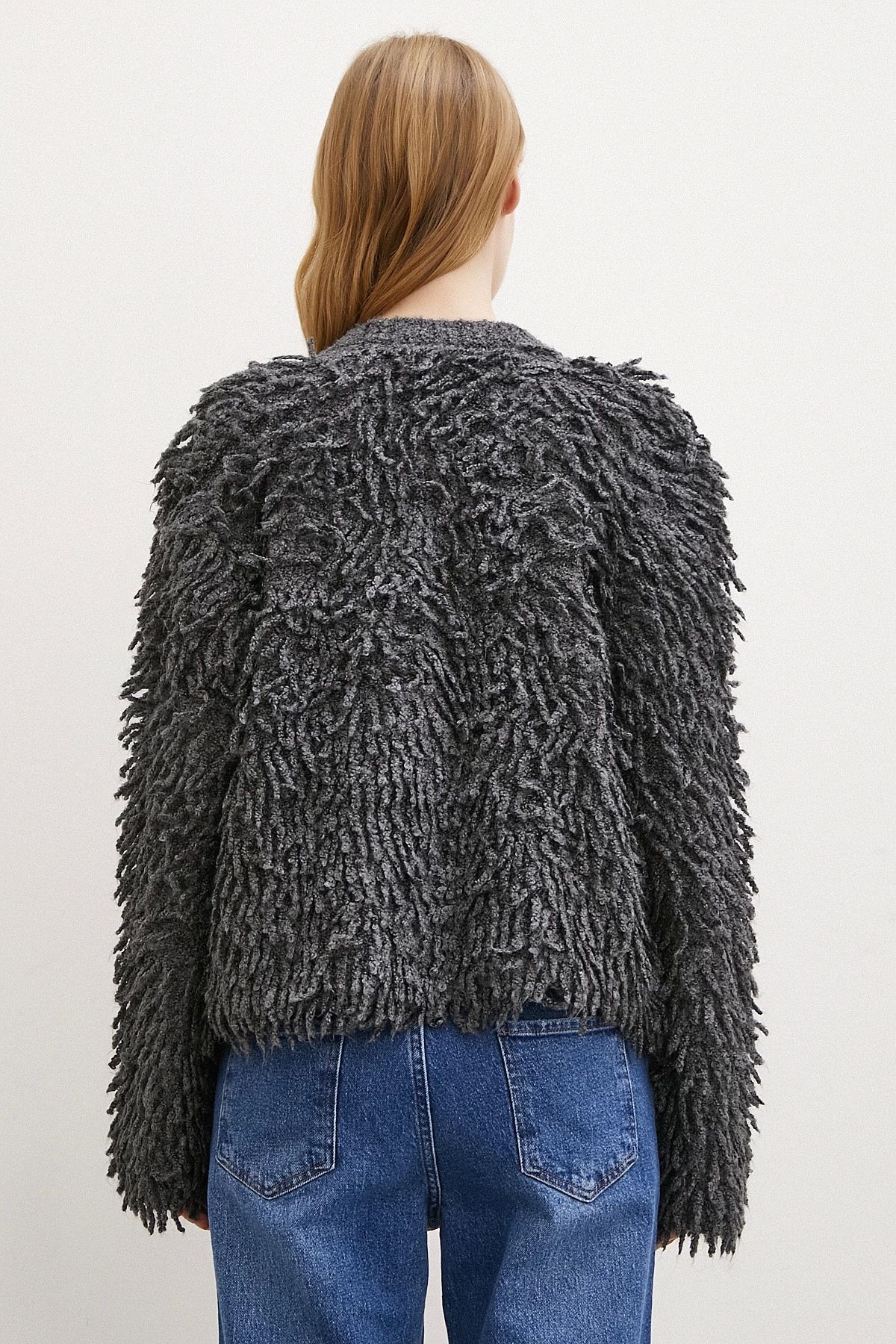 Never more-Anti-Racite Buttoned and Fringed Cardigan 3