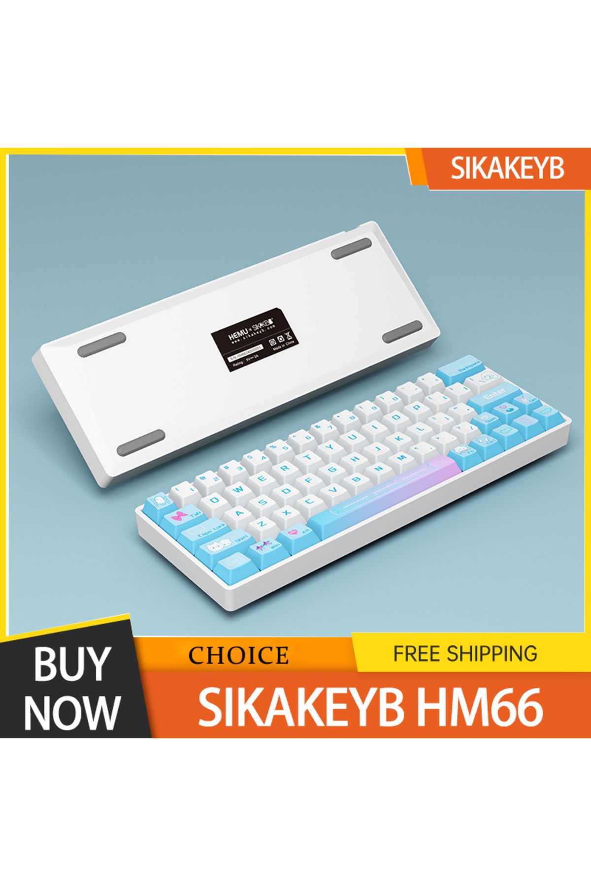 Choice-Sikakeyb Hm66 Magnetic Axis Keyboard Wired E-Sports Game 8k Custom Rgb Hot Swap Keyboard Pbt For ... 6