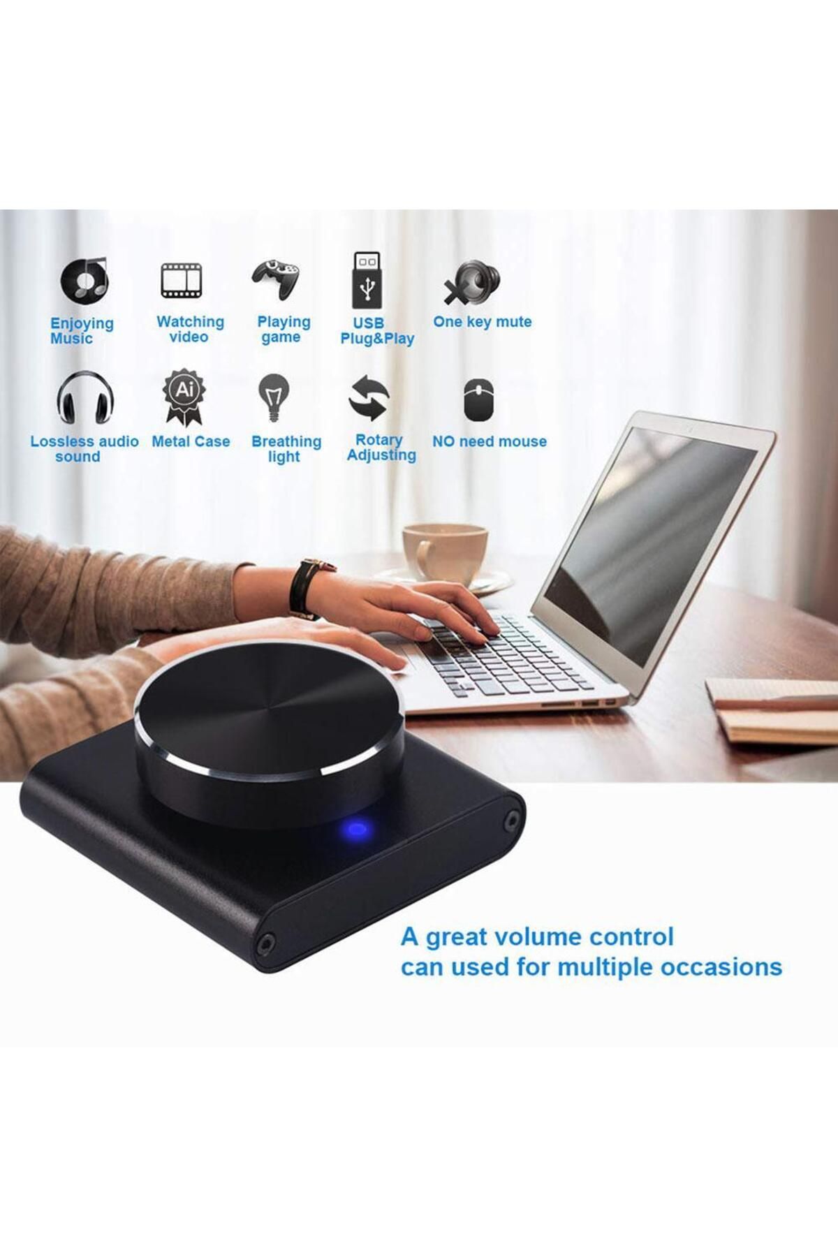 ALLOYSEED-1/2pcs USB Computer Volume Controller PC Speaker External Audio Volume Control Knob Digital Contr... 3