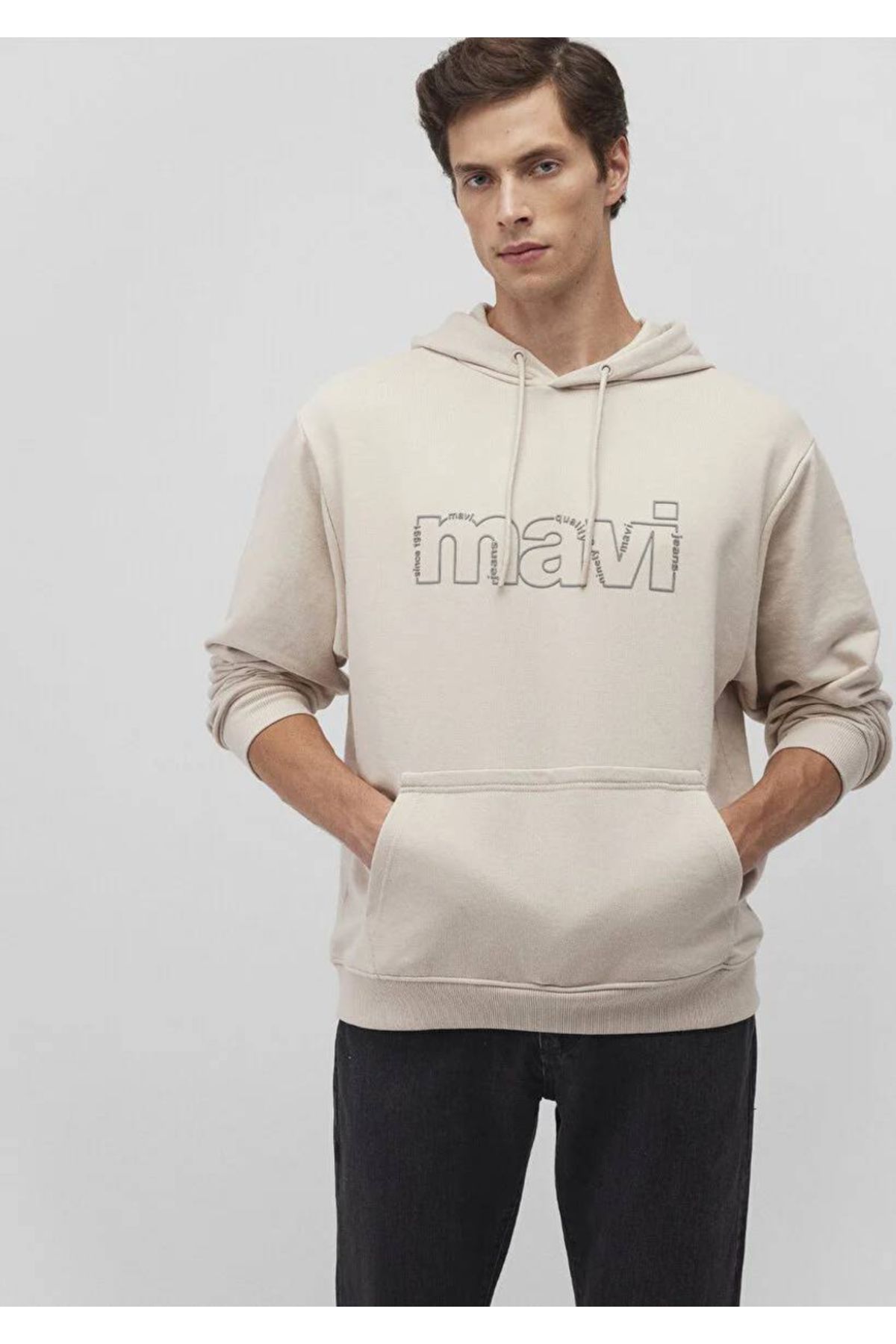 Mavi-سويت شيرت بيج مطبوع عليه شعار - 0s10196-70144 1