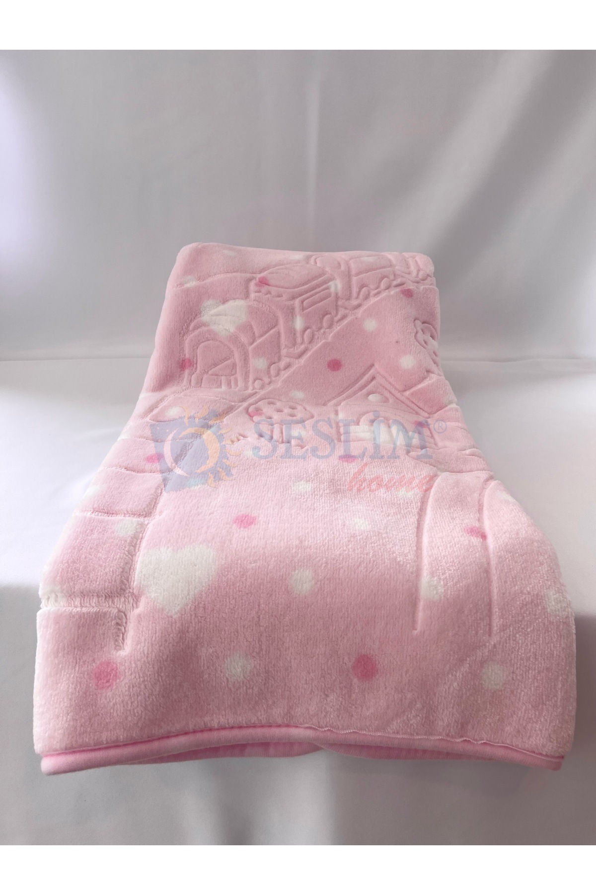 Merinos Embos Pembe Bebek Battaniyesi fotoğrafı 3 (önizleme)