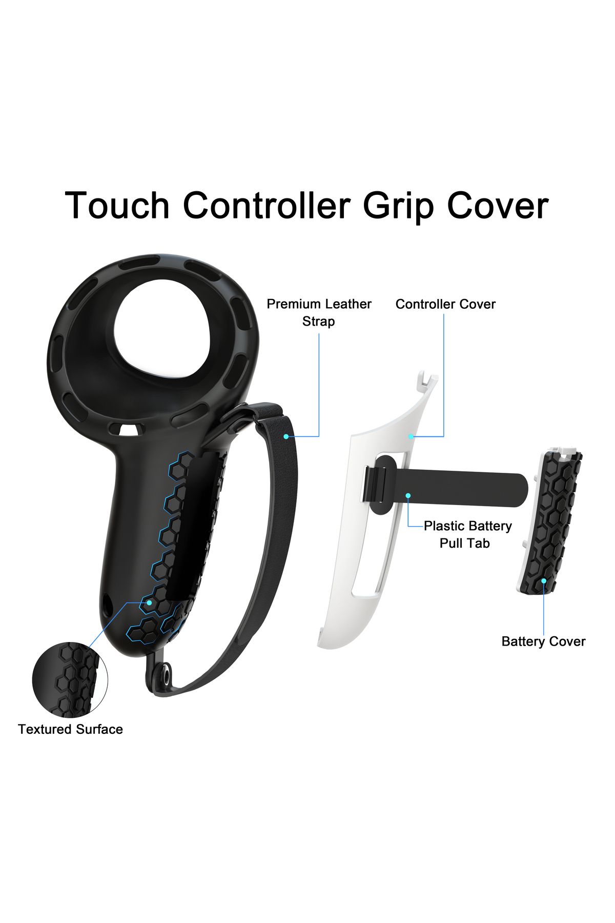 Choice-VR design Controller Grips Compatible with Meta Oculus Quest 3 Accessories, with Battery Opening ... 7