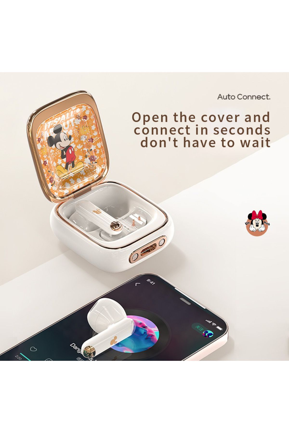 Choice-Disney Q7 Space Capsule HIFI Sound Bluetooth Earphone Wireless In-ear Sports Waterproof Headset N... 4