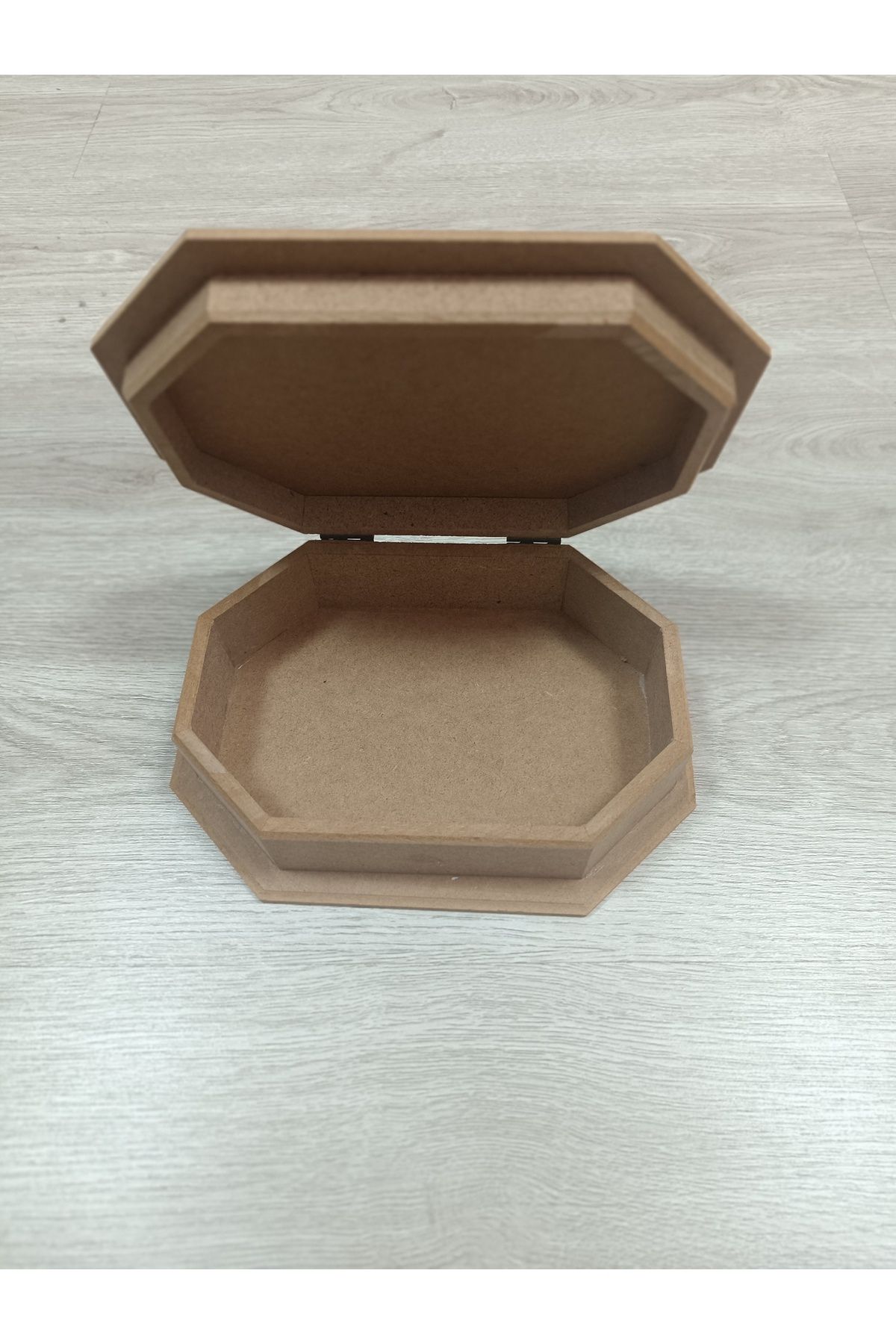Kadim Bilge-Wood Mdf Raw Unpainted Octagonal Small Box 4