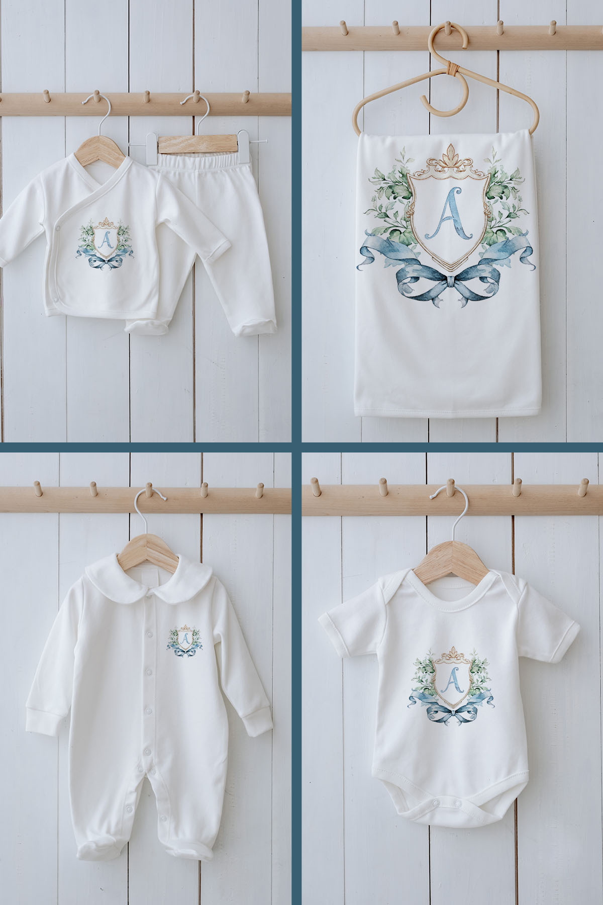 Tuğba Kuğu Organik 11'li Hastane Çıkışı - Blue Royal Series - A Harfi fotoğrafı 2 (önizleme)