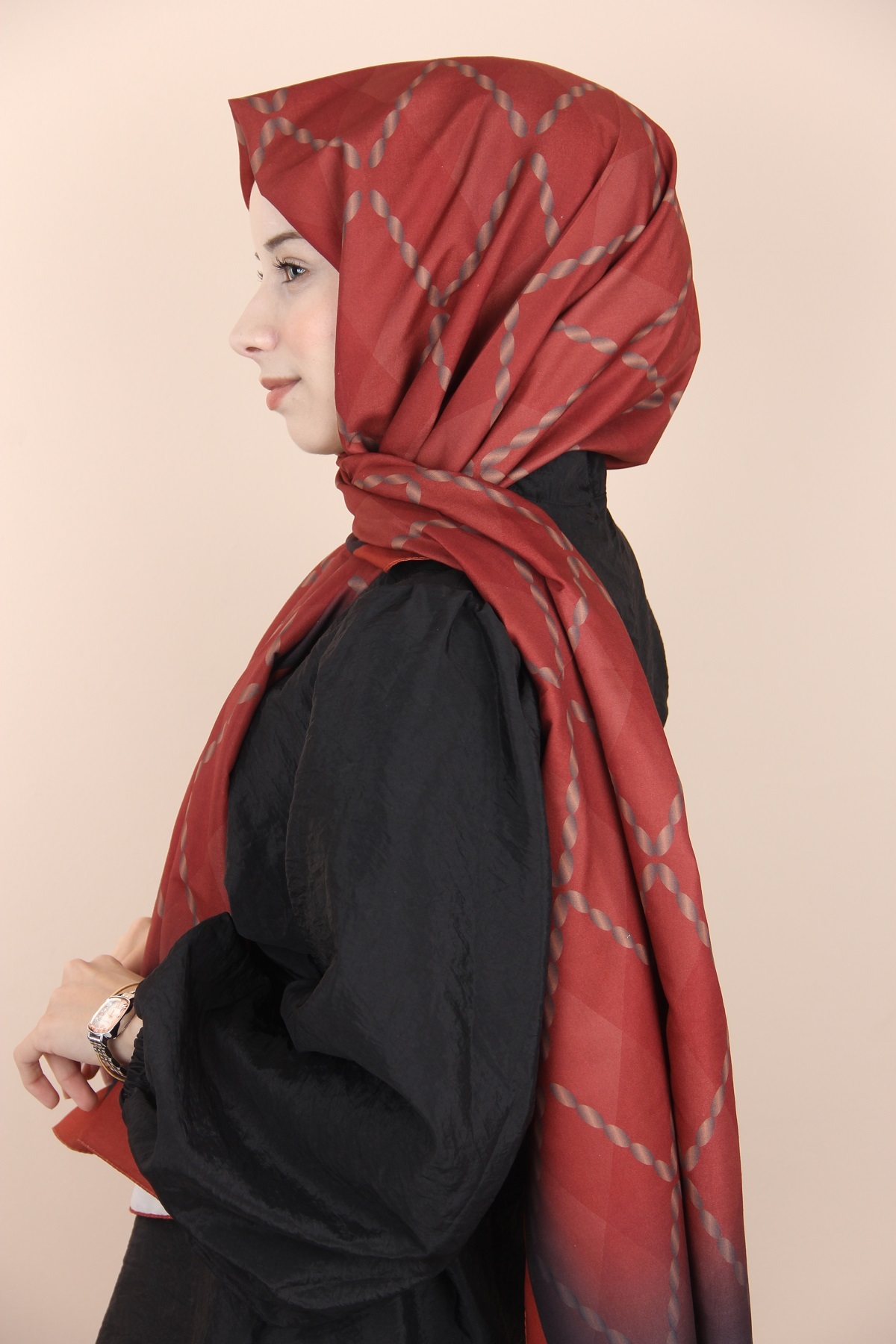 Balse Wrap din bumbac cu model de lanț de bals de țiglă- Trendyol
