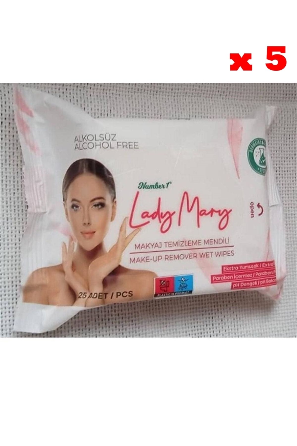 buypass LadyMary Makyaj Temizleme Mendili Alkolsüz 25'li