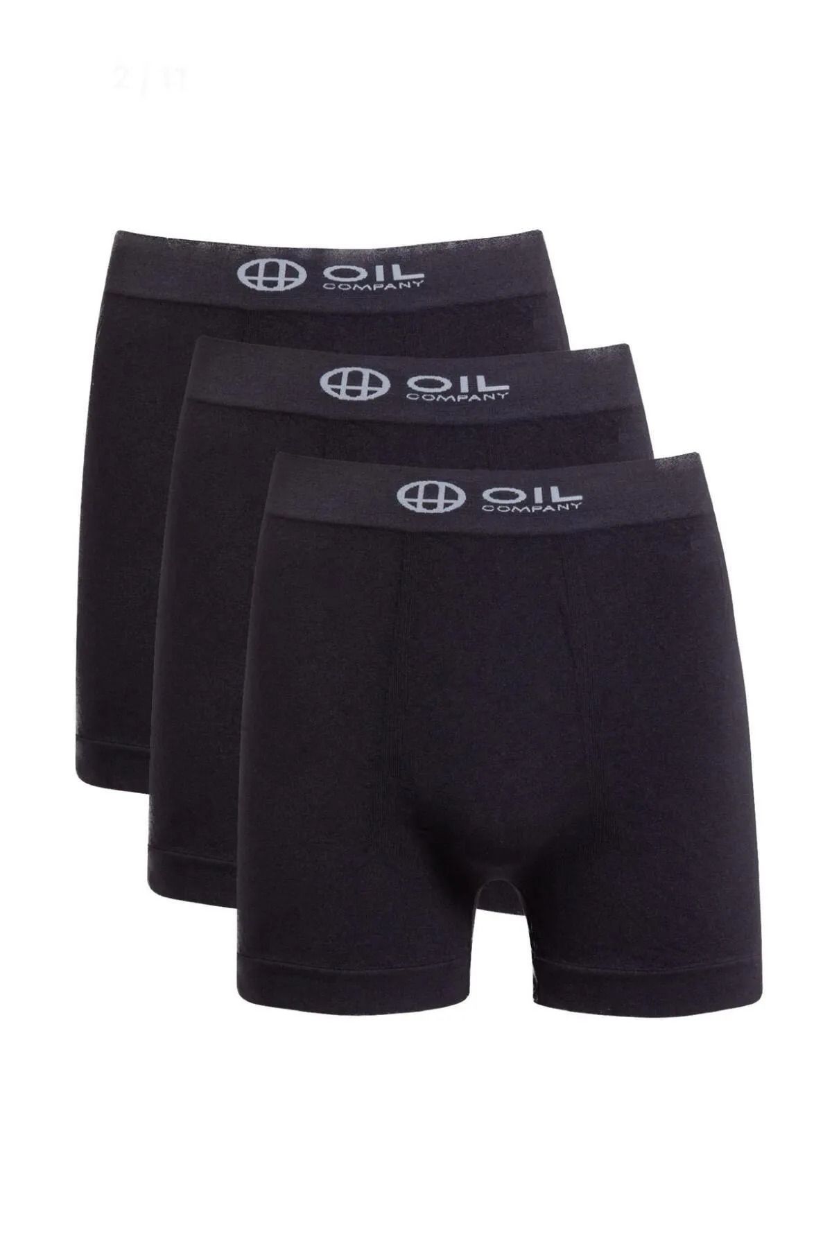 OIL COMPANY-Thermal Black Seamless 3-Piece Boxer Set - 3Rd Level 1