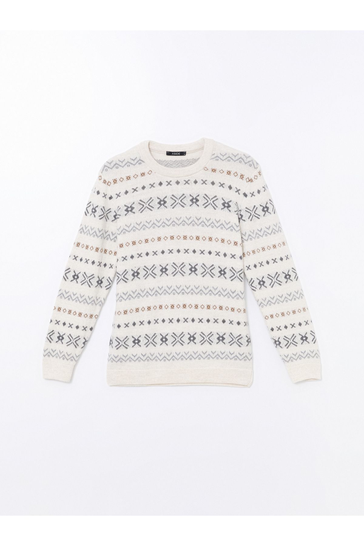 LC Waikiki-Herren-Strickpullover mit Rundhalsausschnitt und langen Ärmeln – W4bh49z8 1