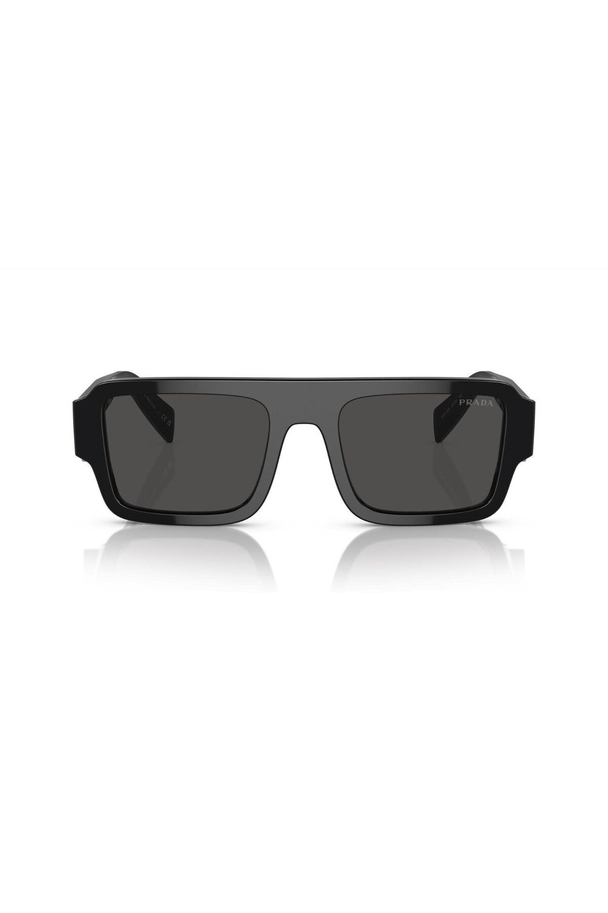 Prada-Pr A05s 16k08z 53 pánské obdélníkové sluneční brýle Black Bone 2
