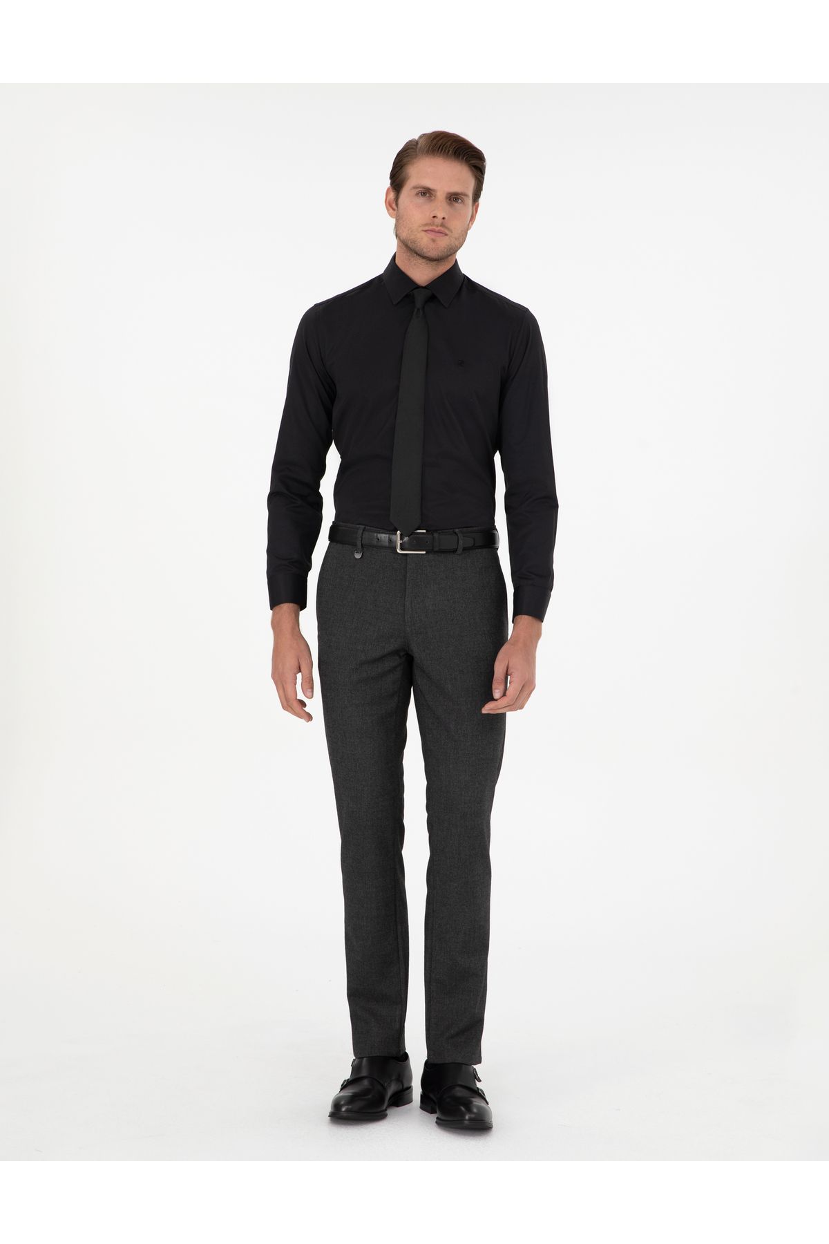 Pierre Cardin Antrasit Slim Fit Kumaş Pantolon 50297524-VR006