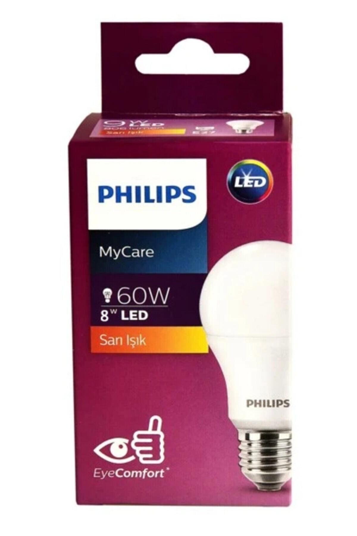 Philips Phılıps Mycare Led Lamba 8w-60w Sarı Işık
